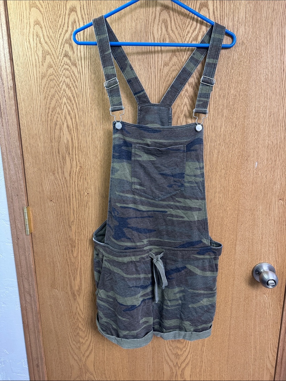 Altar'd State Olive Camo Short Overalls‎ Romper